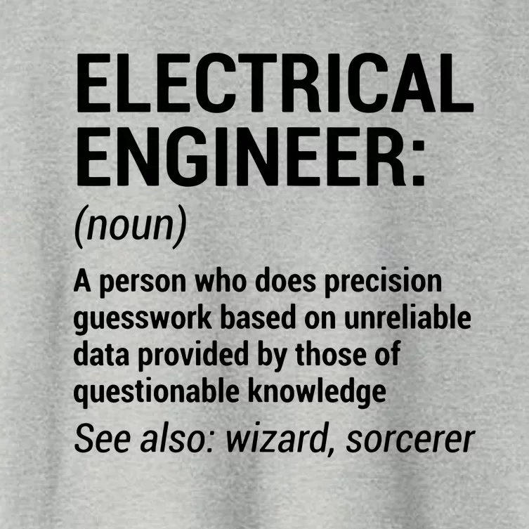 Electrical Engineer Definition Funny Engineering Women's Crop Top Tee