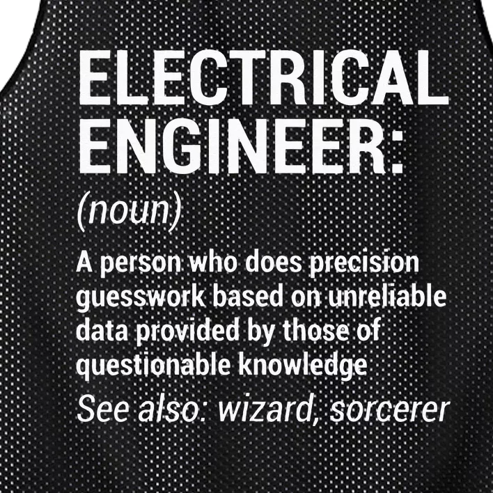 Electrical Engineer Definition Funny Engineering Mesh Reversible Basketball Jersey Tank