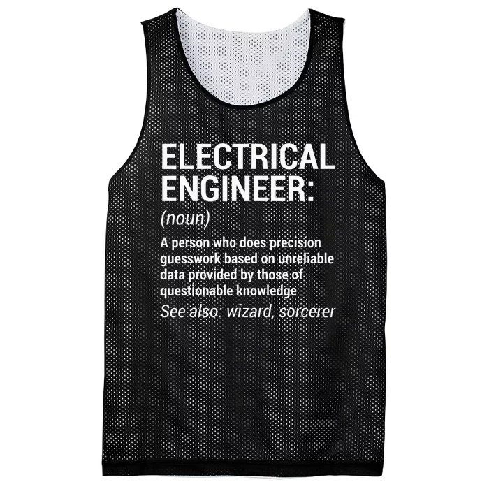 Electrical Engineer Definition Funny Engineering Mesh Reversible Basketball Jersey Tank