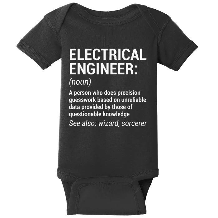 Electrical Engineer Definition Funny Engineering Baby Bodysuit