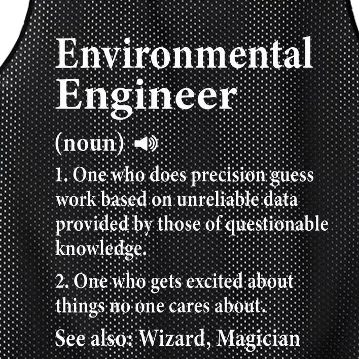 Environmental Engineer Definition Funny Engineer Graduation Mesh Reversible Basketball Jersey Tank