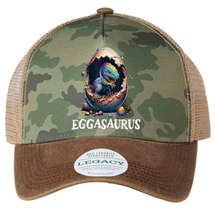 Eggasaurus Easter Dinosaur Egg Cute Legacy Tie Dye Trucker Hat