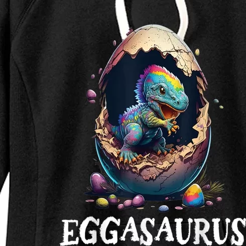 Eggasaurus Easter Dinosaur Egg Cute Women's Fleece Hoodie