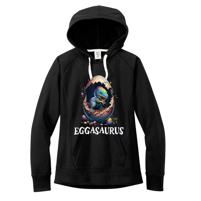 Eggasaurus Easter Dinosaur Egg Cute Women's Fleece Hoodie