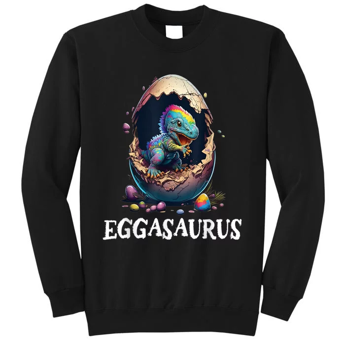 Eggasaurus Easter Dinosaur Egg Cute Tall Sweatshirt