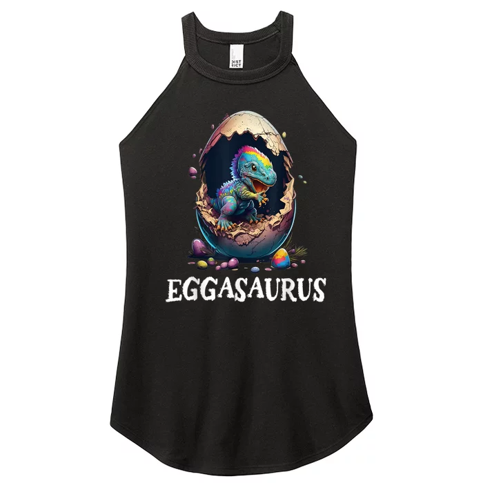 Eggasaurus Easter Dinosaur Egg Cute Women’s Perfect Tri Rocker Tank