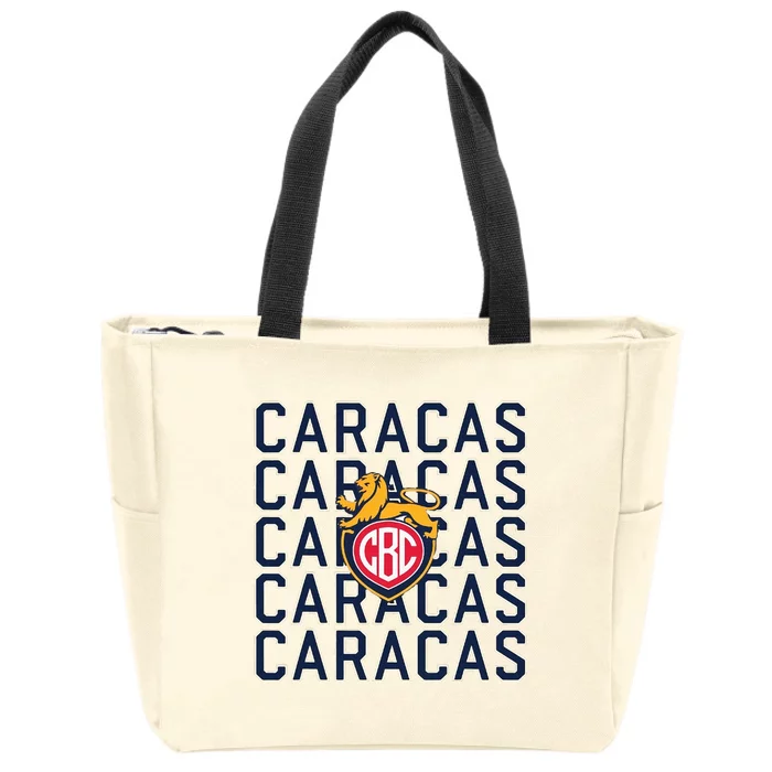 El Emblema De Los Leones Del Caracas Orgullo Caraquista Zip Tote Bag