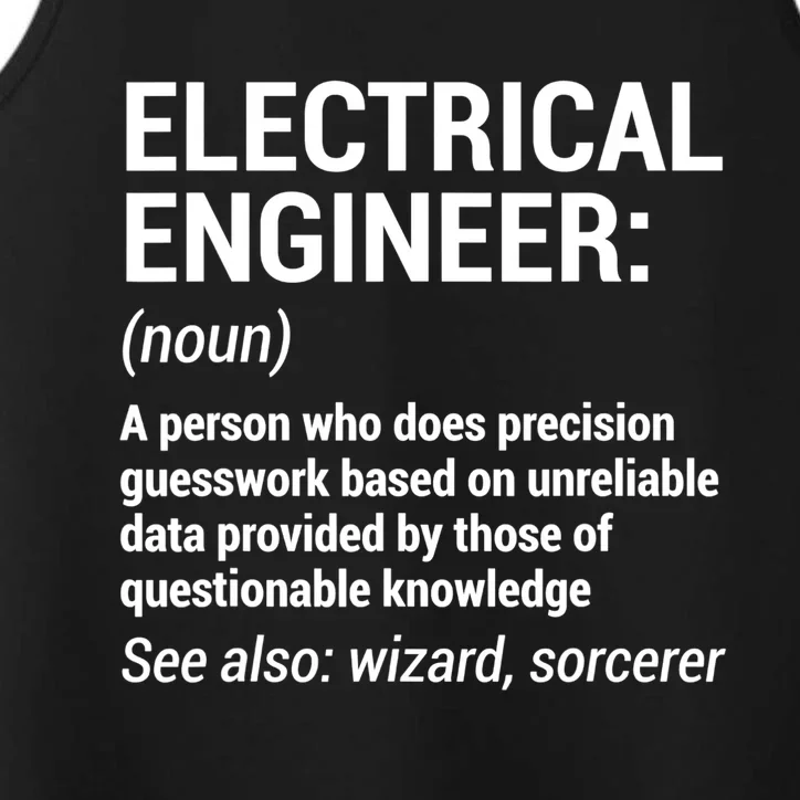 Electrical Engineer Definition Tshirt Funny Engineering Tee Performance Tank