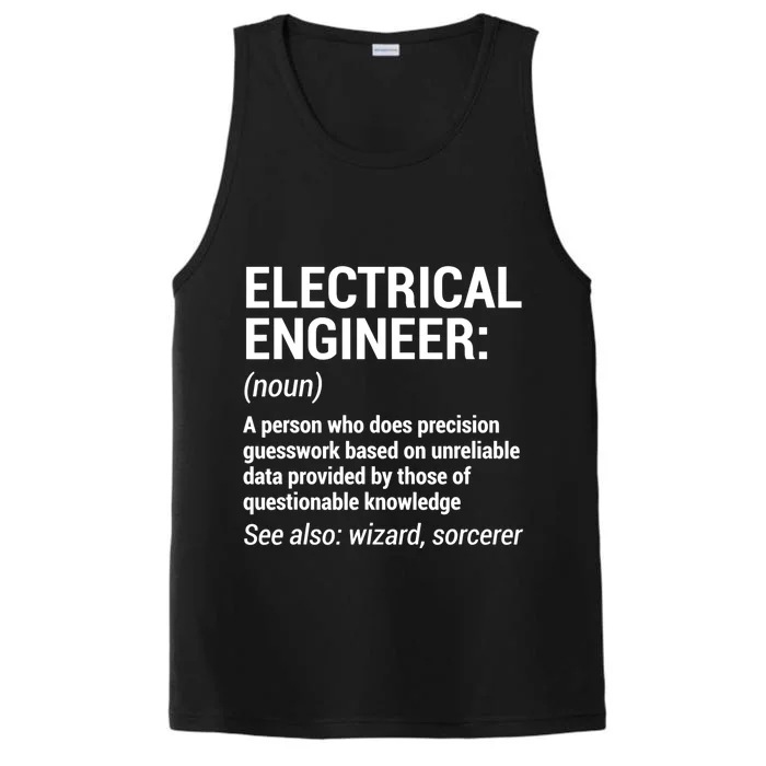 Electrical Engineer Definition Tshirt Funny Engineering Tee Performance Tank