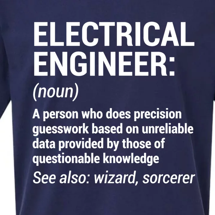 Electrical Engineer Definition Tshirt Funny Engineering Tee Sueded Cloud Jersey T-Shirt