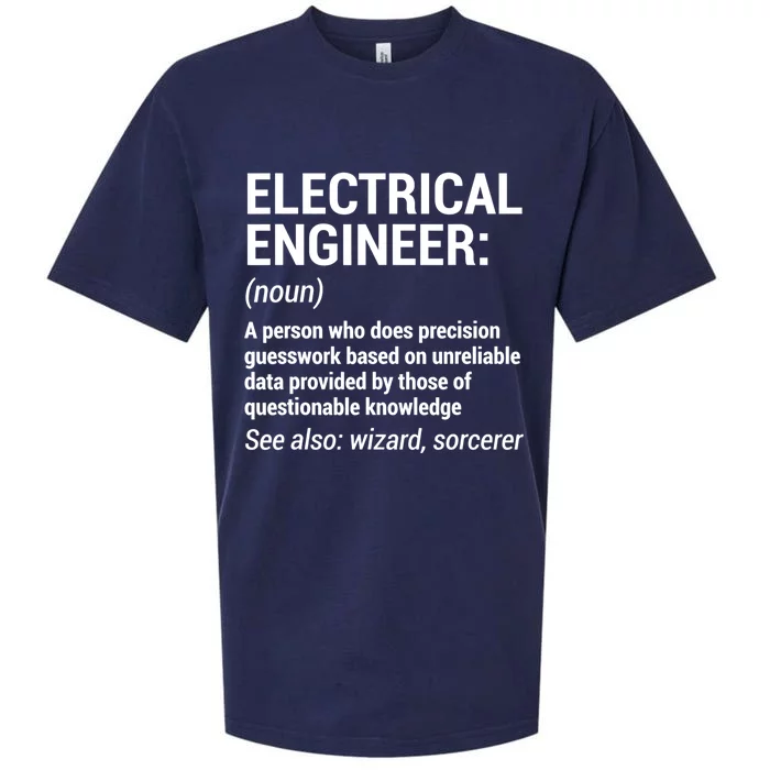 Electrical Engineer Definition Tshirt Funny Engineering Tee Sueded Cloud Jersey T-Shirt