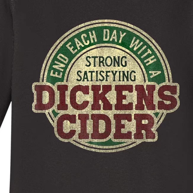 End Each Day With A Strong Satisfying Dickens Cider Baby Long Sleeve Bodysuit