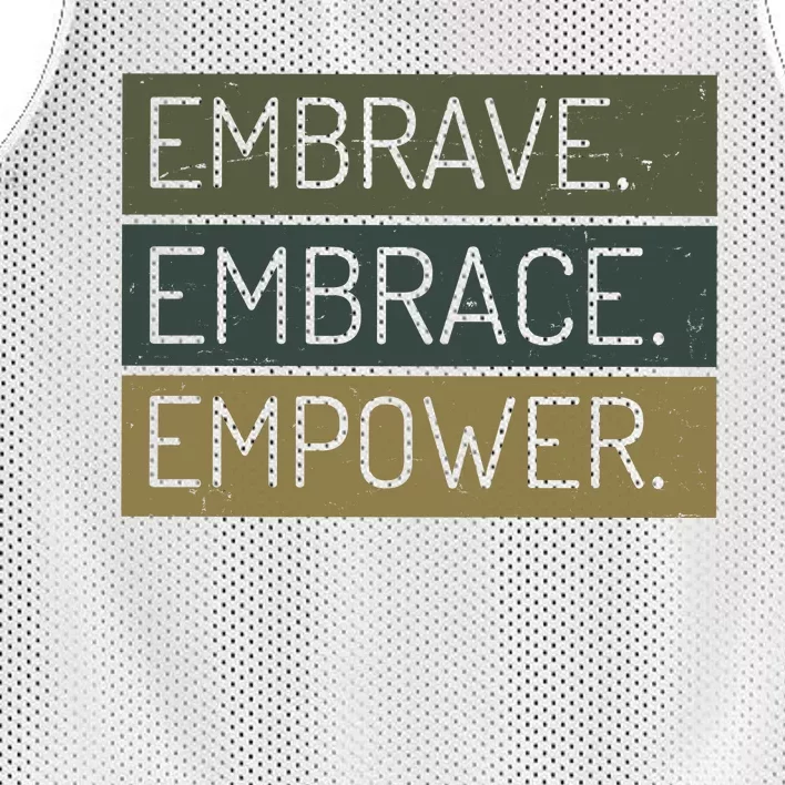 Embrave Embrace Empower Quote Mesh Reversible Basketball Jersey Tank