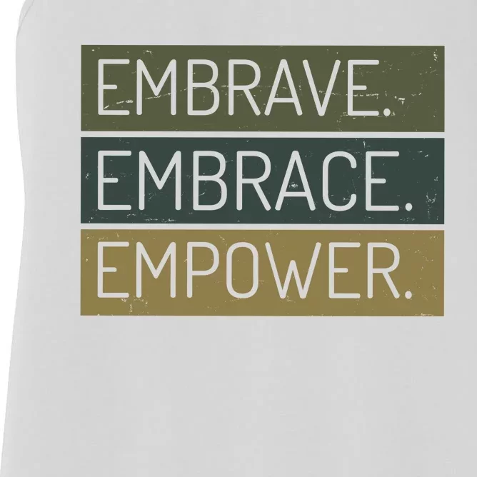 Embrave Embrace Empower Quote Women's Racerback Tank