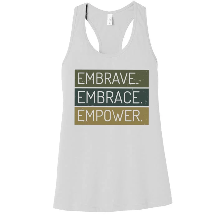 Embrave Embrace Empower Quote Women's Racerback Tank