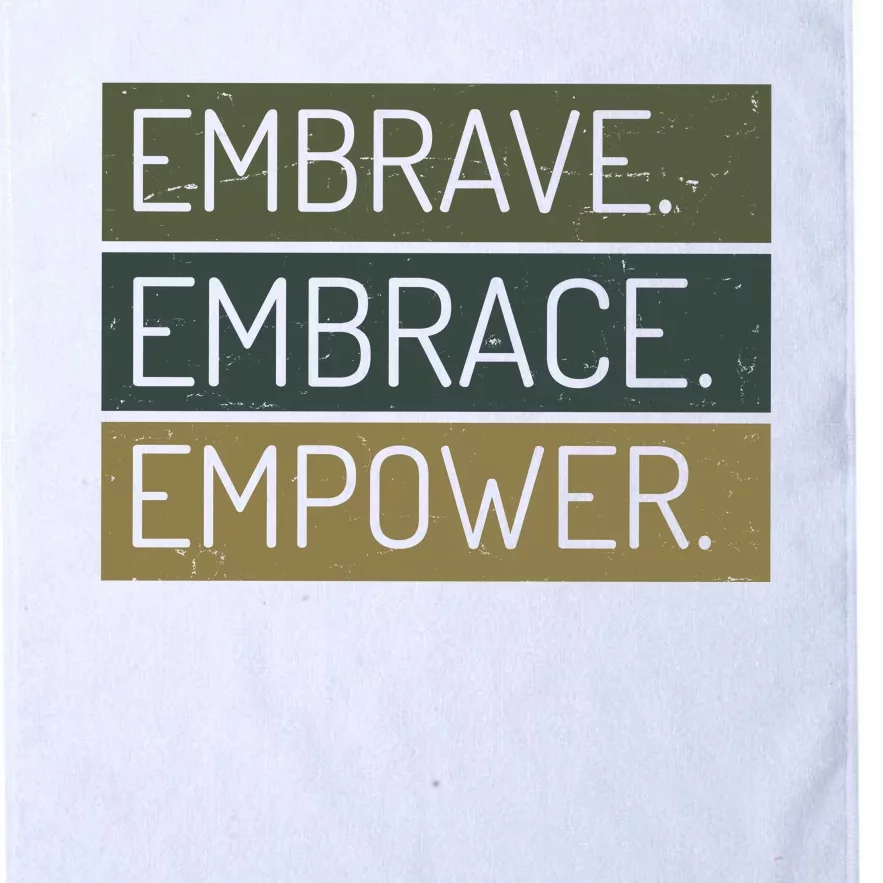 Embrave Embrace Empower Quote Platinum Collection Golf Towel