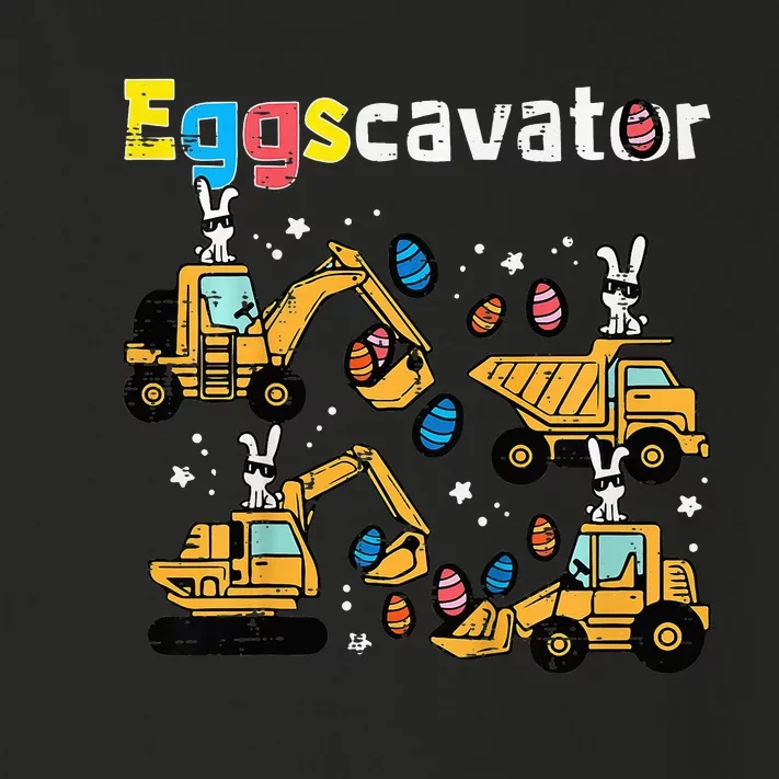 Eggscavator Easter Egg Hunt Construction Trucks Toddler Long Sleeve Shirt