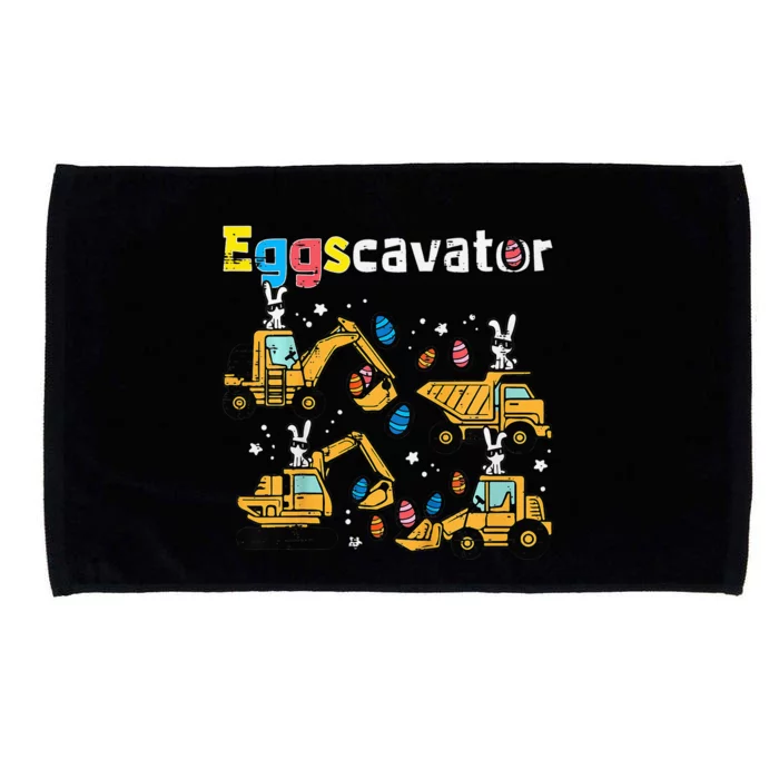 Eggscavator Easter Egg Hunt Construction Trucks Microfiber Hand Towel