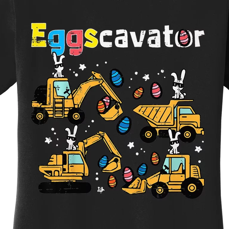 Eggscavator Easter Egg Hunt Construction Trucks Women's T-Shirt