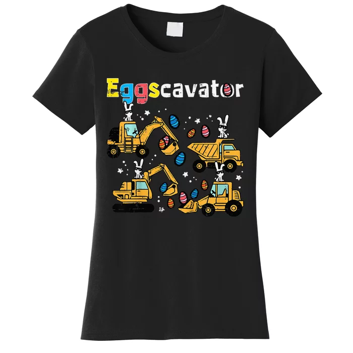 Eggscavator Easter Egg Hunt Construction Trucks Women's T-Shirt