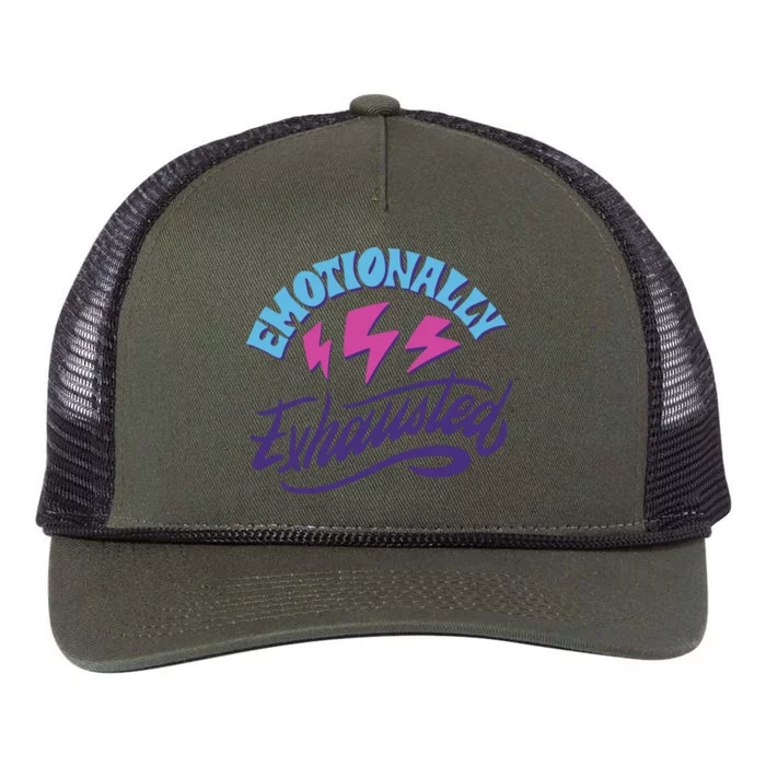 Emotionally Exhausted Retro Rope Trucker Hat Cap