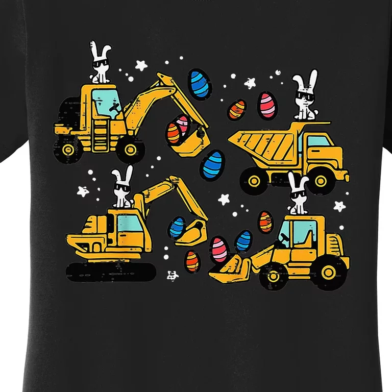 Eggscavator Easter Egg Hunt Construction Trucks Women's T-Shirt