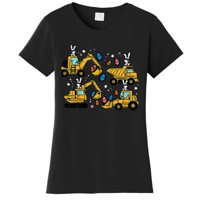 Eggscavator Easter Egg Hunt Construction Trucks Women's T-Shirt