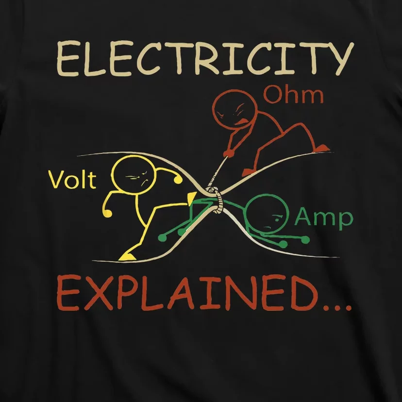 Electricity Explained Electrical Engineer Teacher School T-Shirt