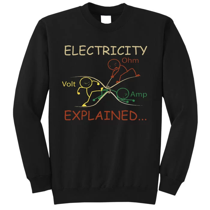 Electricity Explained Electrical Engineer Teacher School Tall Sweatshirt