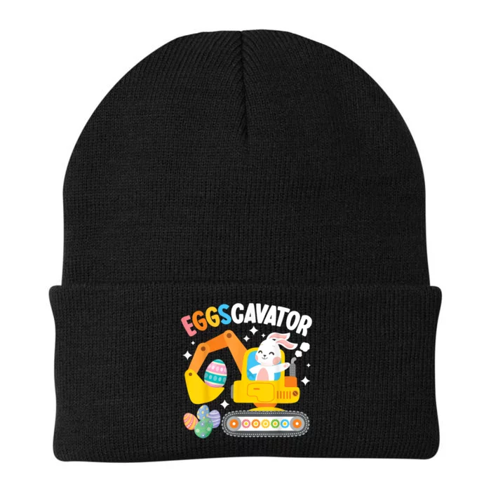 Eggscavator Easter Egg Hunt Construction Truck Knit Cap Winter Beanie