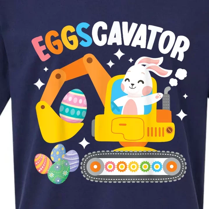 Eggscavator Easter Egg Hunt Construction Truck Sueded Cloud Jersey T-Shirt