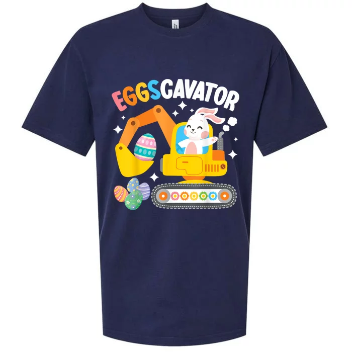 Eggscavator Easter Egg Hunt Construction Truck Sueded Cloud Jersey T-Shirt