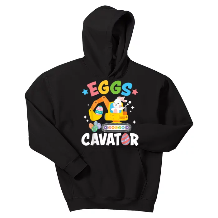 Eggscavator Easter Egg Hunt Construction Truck Kids Hoodie