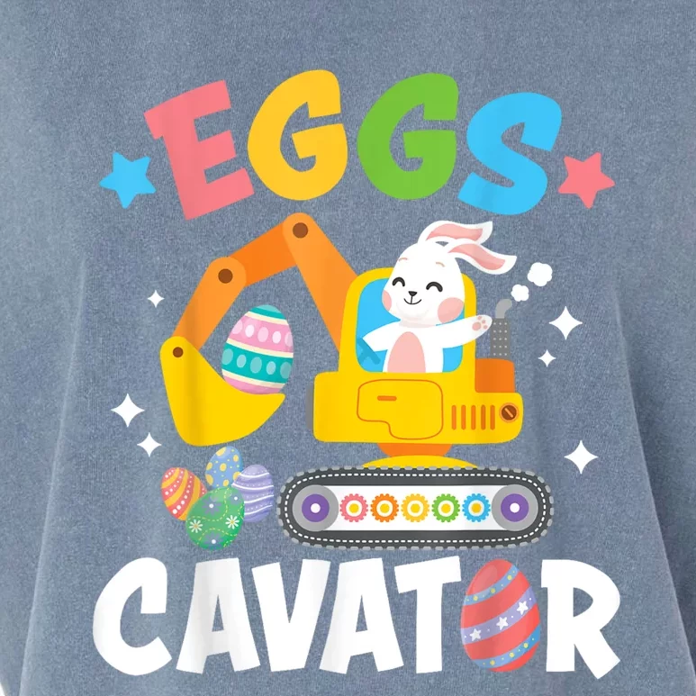 Eggscavator Easter Egg Hunt Construction Truck Garment-Dyed Women's Muscle Tee