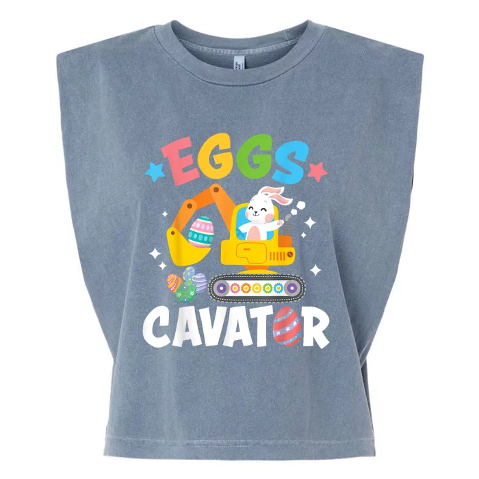 Eggscavator Easter Egg Hunt Construction Truck Garment-Dyed Women's Muscle Tee