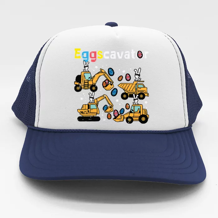 Eggscavator Easter Egg Hunt Construction Trucks Trucker Hat