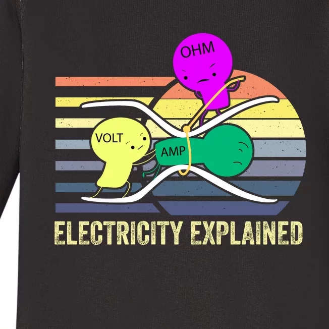 Electricity Explained Baby Long Sleeve Bodysuit