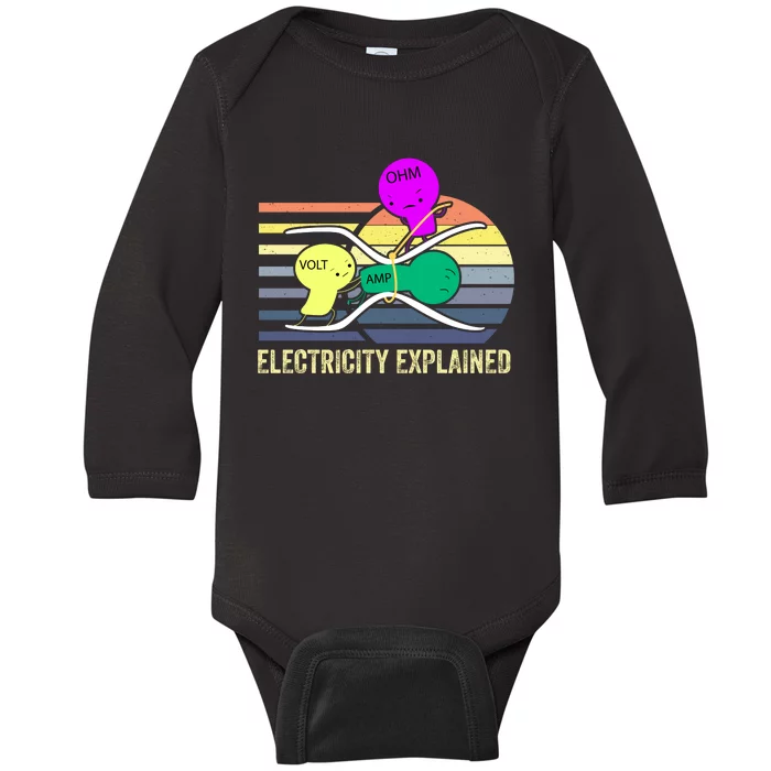 Electricity Explained Baby Long Sleeve Bodysuit