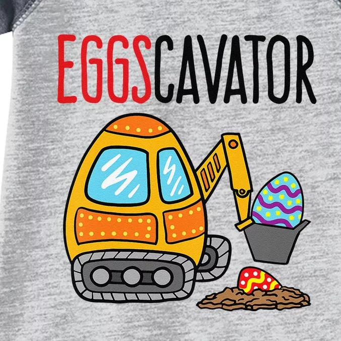 Eggscavator Easter Egg Hunt Excavator Infant Baby Jersey Bodysuit