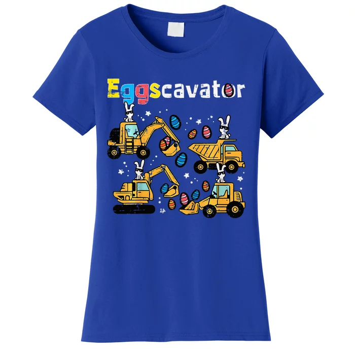 Eggscavator Easter Egg Hunt Construction Trucks Women's T-Shirt