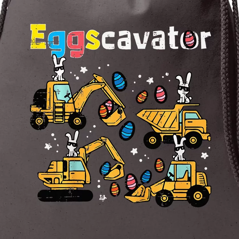 Eggscavator Easter Egg Hunt Construction Trucks Drawstring Bag