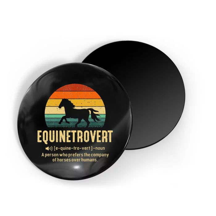 Equinetrovert Equestrian Equine Introvert Magnet