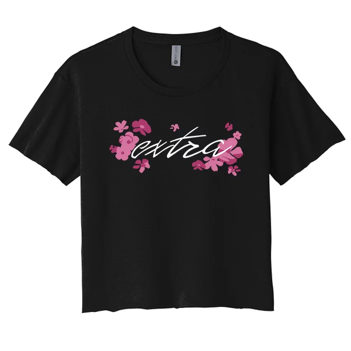 Extra Emily Extra Floral Women's Crop Top Tee