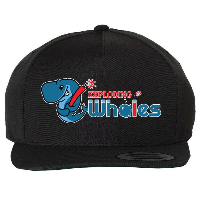 Eugene Emeralds Exploding Whales Wool Snapback Cap