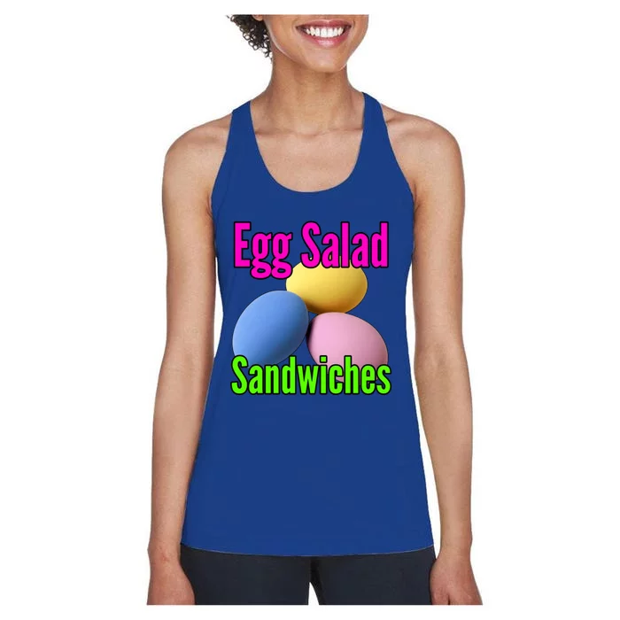 Easter Eggs Egg Salad Sandwiches Moms Funny Easter Cooking Cute Gift Women's Racerback Tank