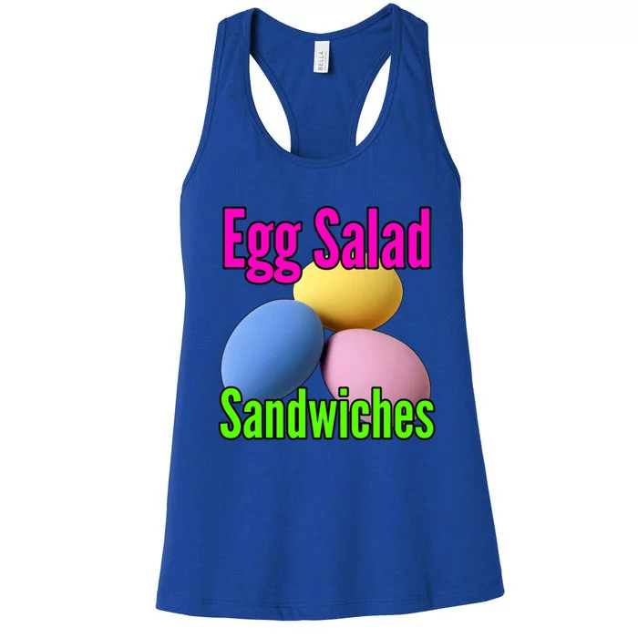 Easter Eggs Egg Salad Sandwiches Moms Funny Easter Cooking Cute Gift Women's Racerback Tank