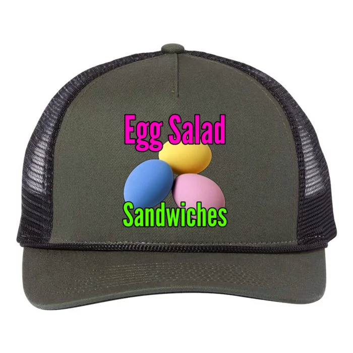 Easter Eggs Egg Salad Sandwiches Moms Funny Easter Cooking Cute Gift Retro Rope Trucker Hat Cap