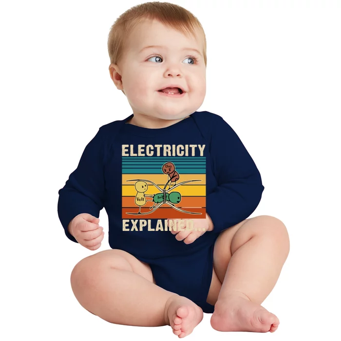 Electricity Explained Baby Long Sleeve Bodysuit