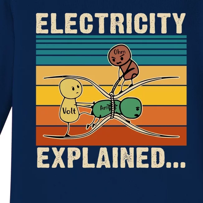 Electricity Explained Baby Long Sleeve Bodysuit