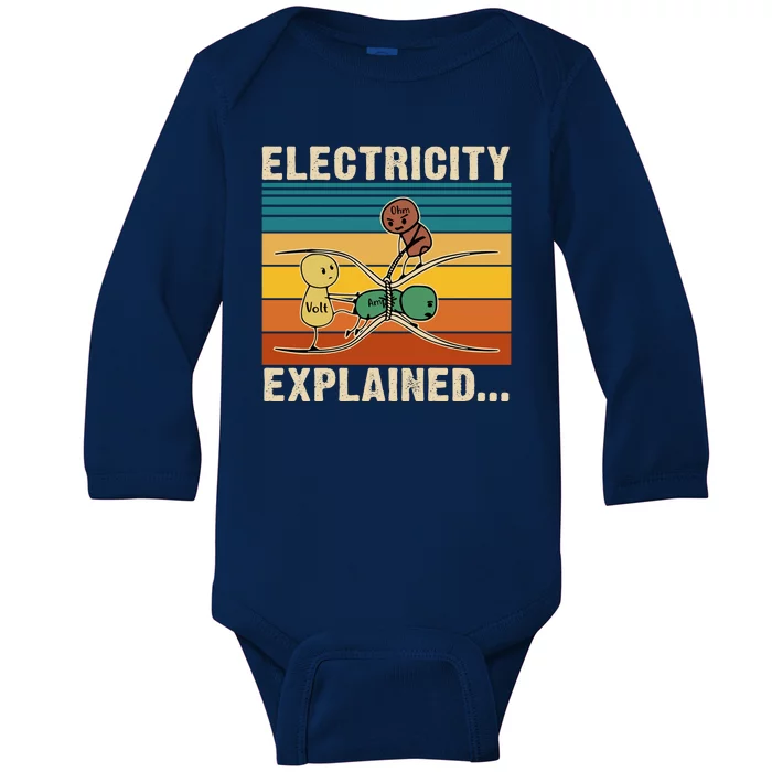 Electricity Explained Baby Long Sleeve Bodysuit